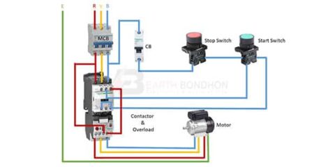 3 Phase Motor Starter Wiring Diagram Earth Bondhon