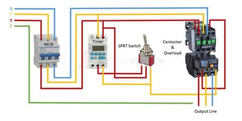 Timer Contactor Wiring Diagram Earth Bondhon