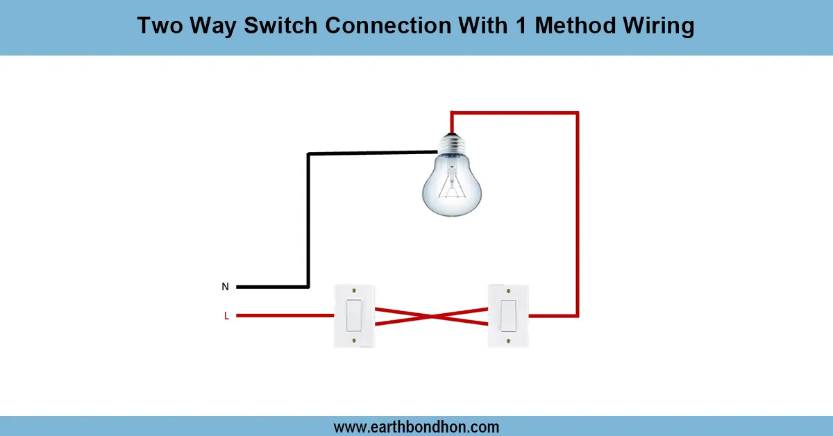 2-way Light switch wiring 1 method