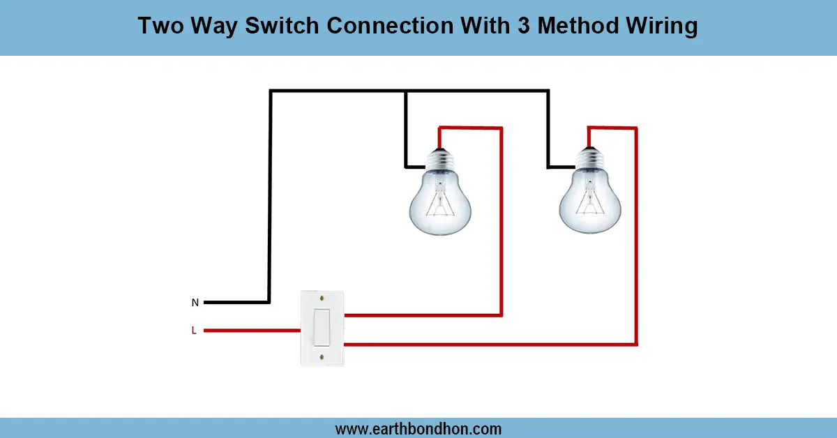 2-way light switch wiring 3 method