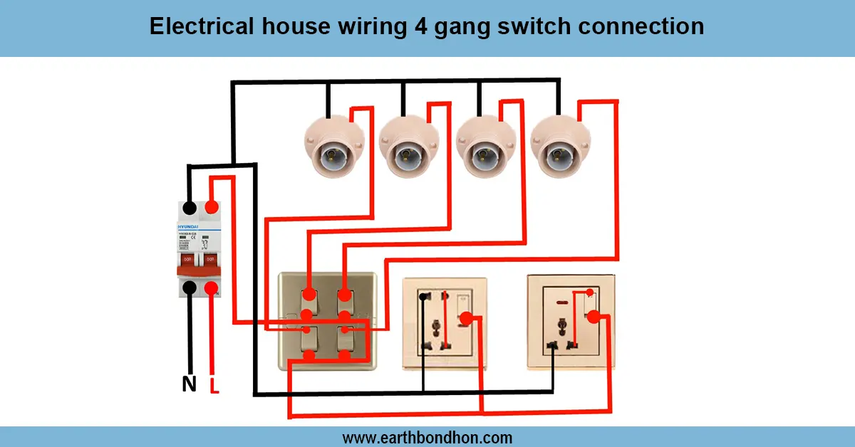 4 gang switch wiring