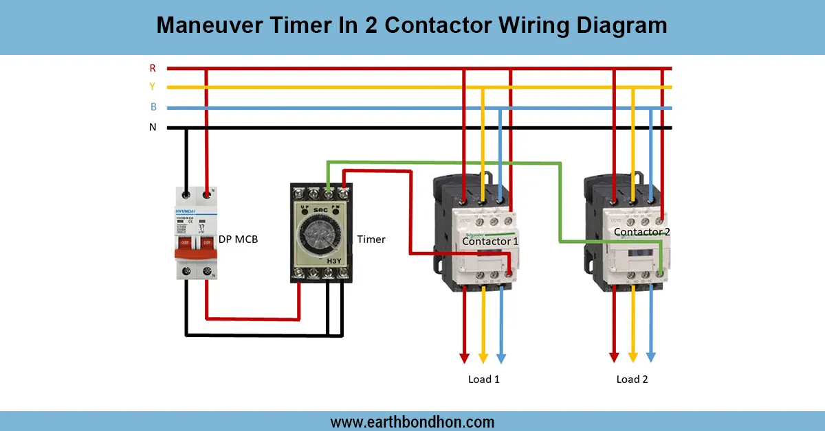 timer and contactor circuit diagram