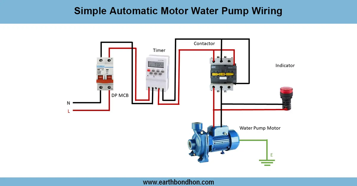 Water pump automatic on-off Relay Wiring
