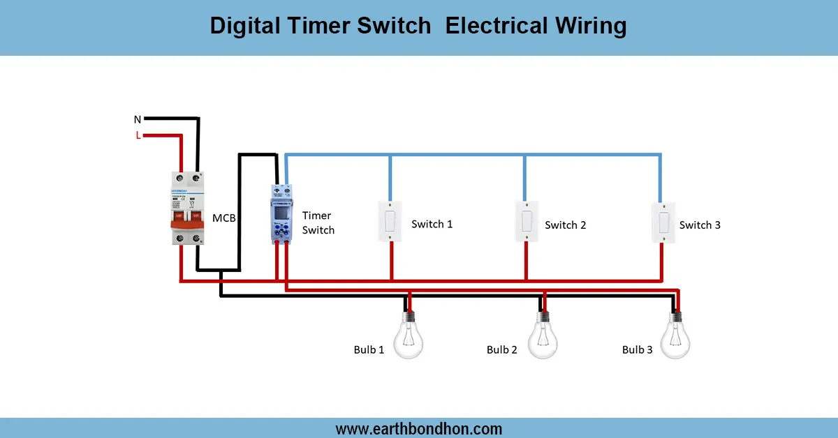 Digital Timer Switch wiring Diagram