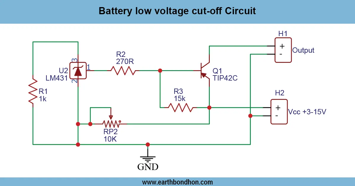 Battery Low voltage cut off Circuit