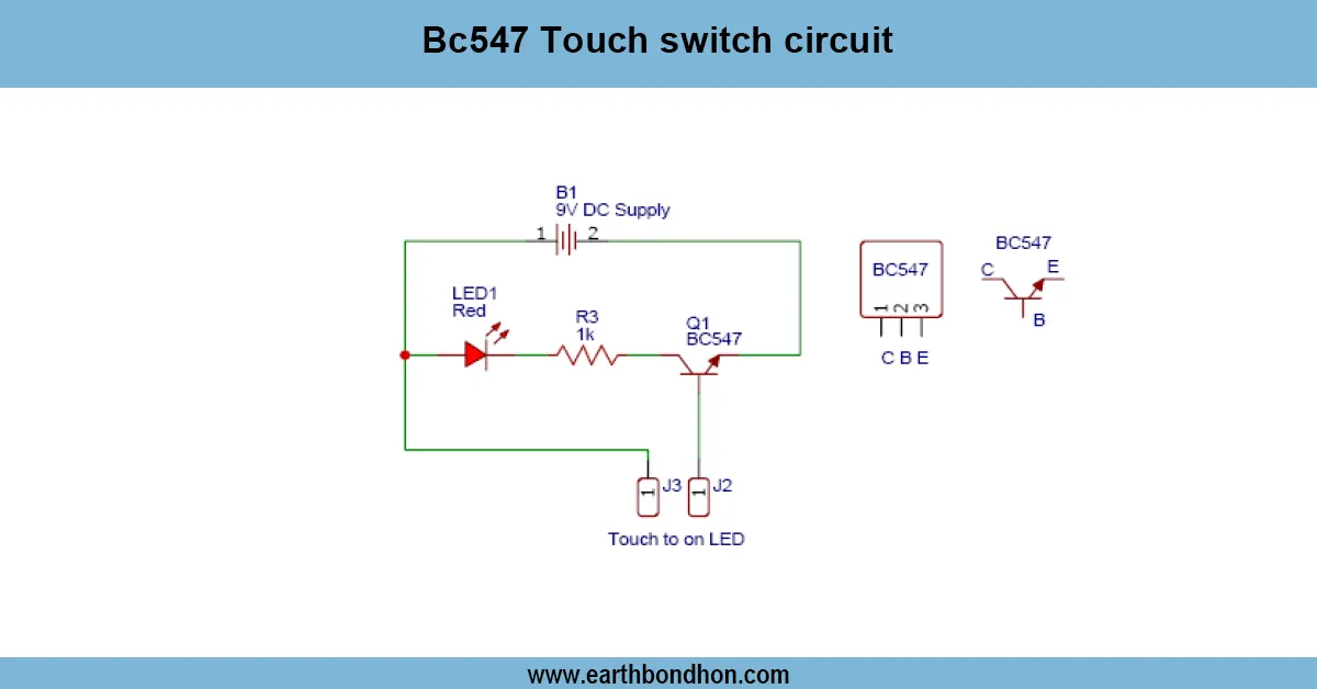 BC547 Touch Switch Circuit