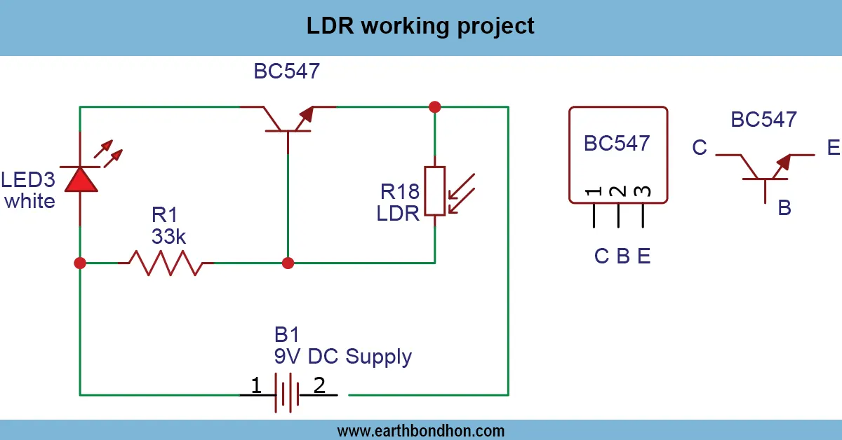 LDR BC547 Project