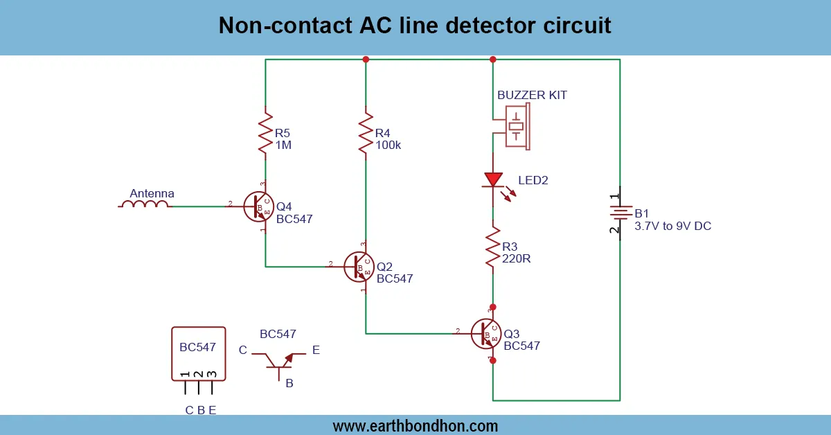 Non-contact AC Line Detector Circuit