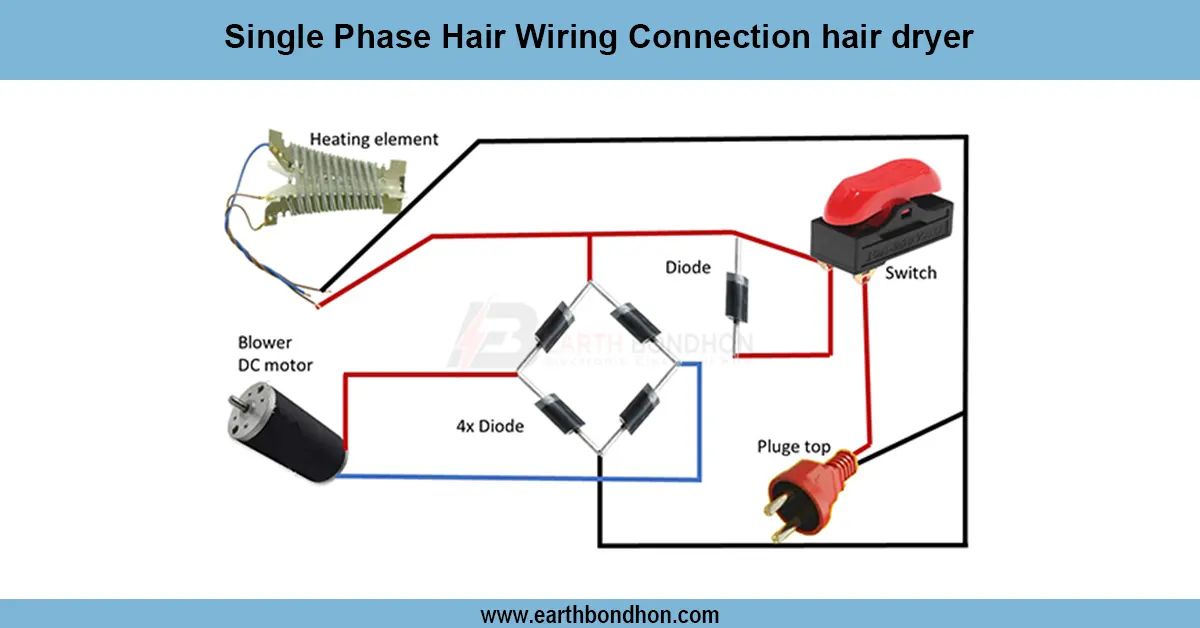 Hair Dryer Wiring Connection
