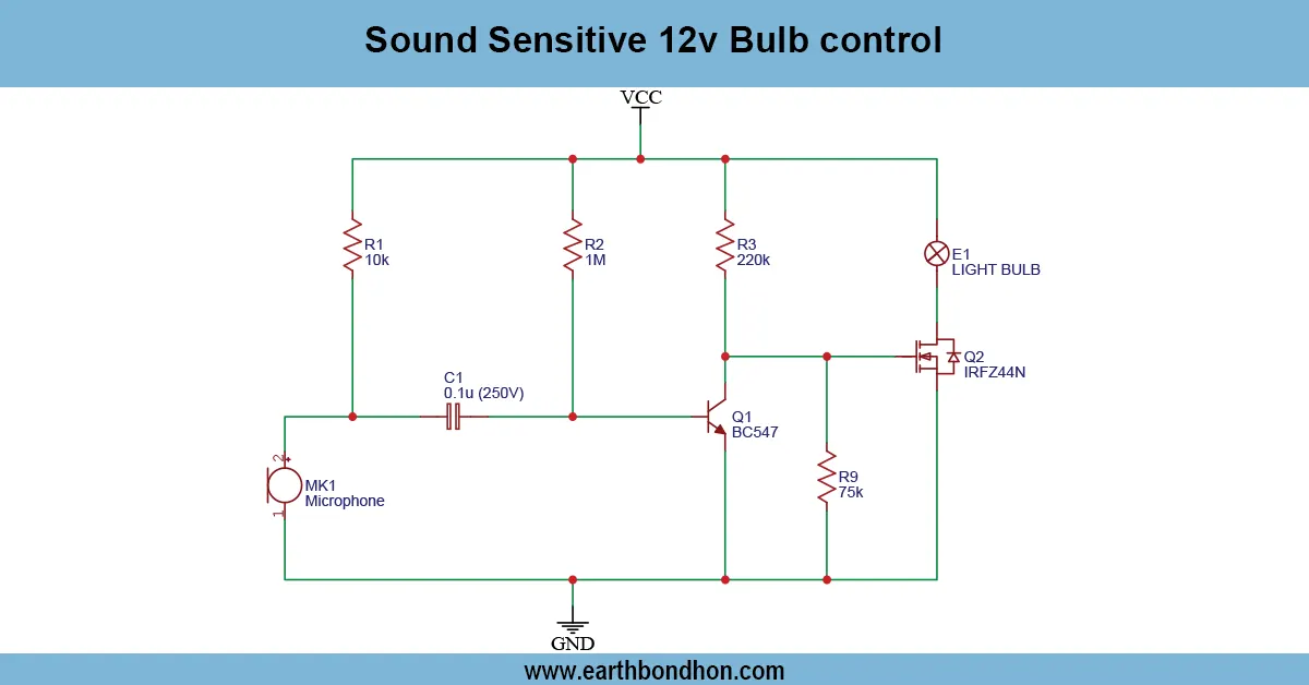 Sound Sensitive 12v Bulb Control