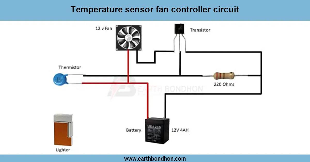 Temperature Sensor Fan Controller Circuit