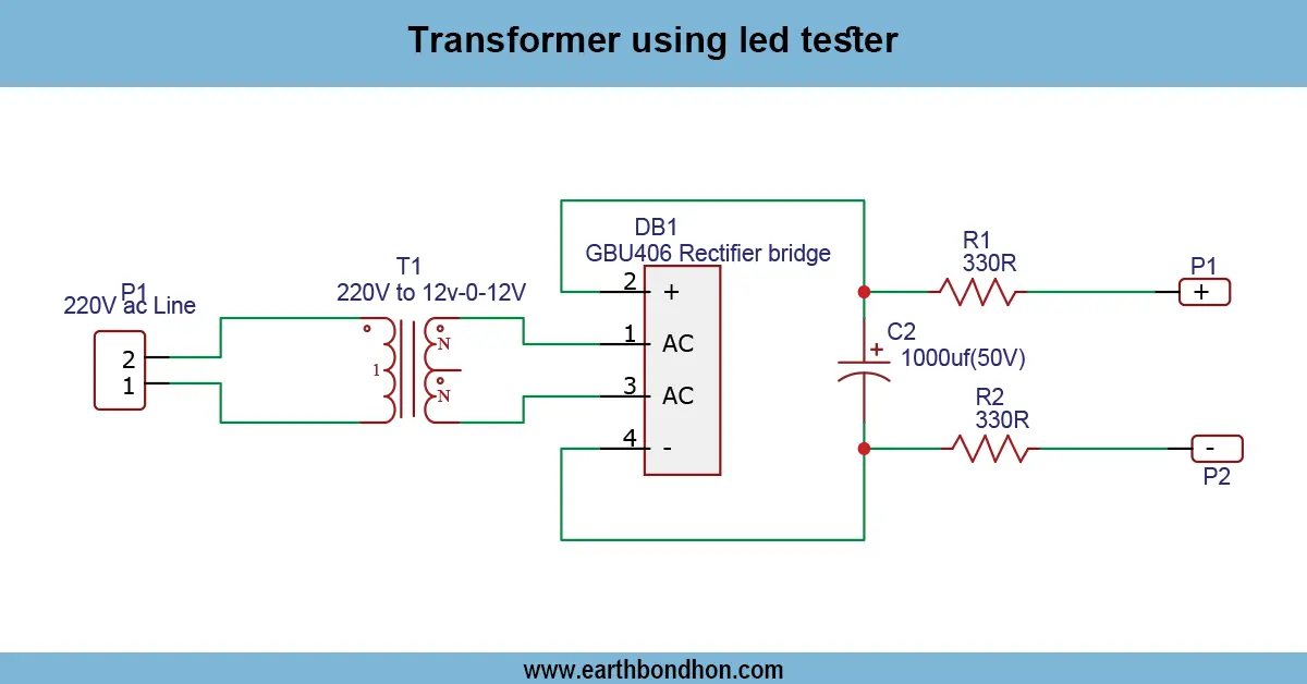 Transformer Using LED Tester