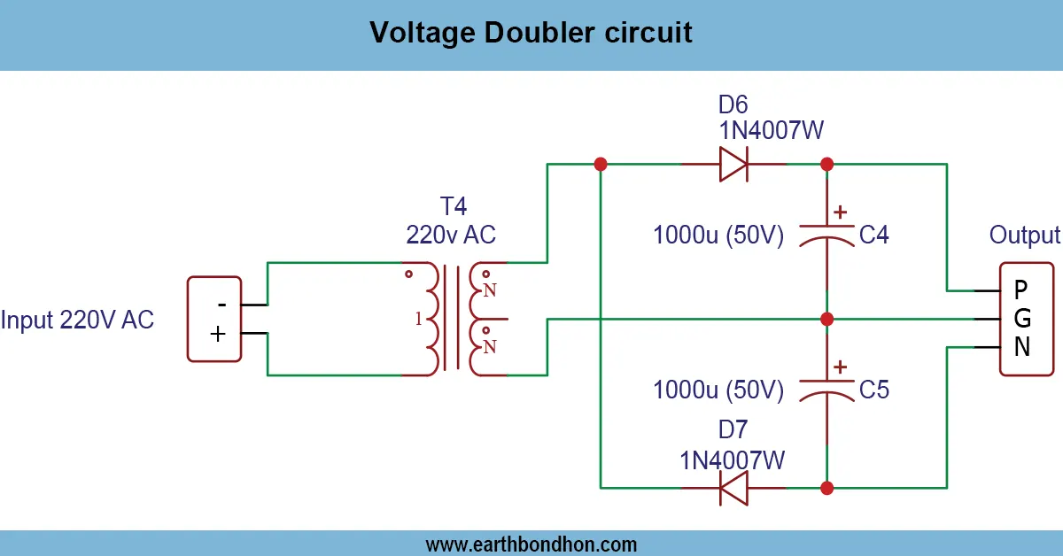 Voltage Doubler Circuit Diagram with Diodes and Capacitors Voltage Doubler Diagram