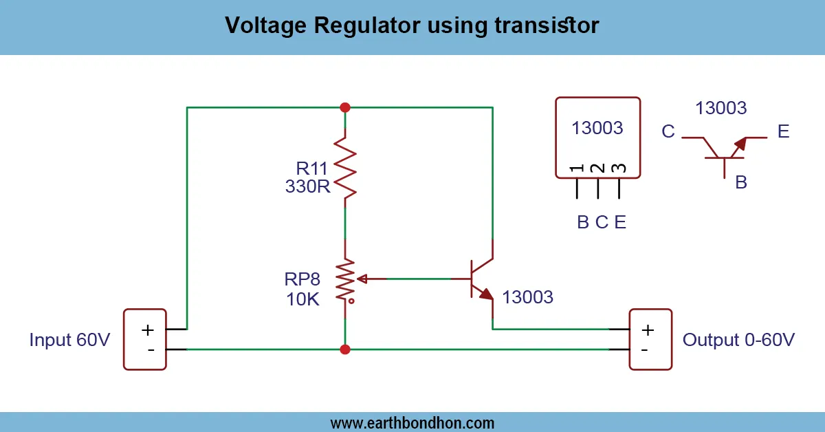 Voltage Regulator using Transistor