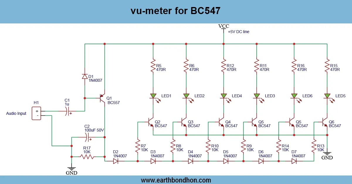 vu-meter for BC547