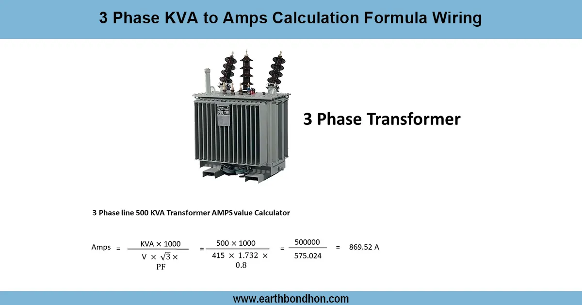 3 Phase KVA to Amps Calculation Formula Wiring