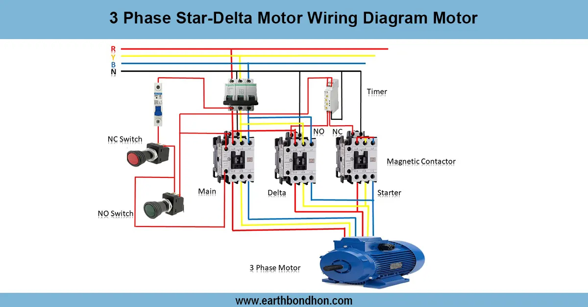 3-phase Star Delta Motor Wiring