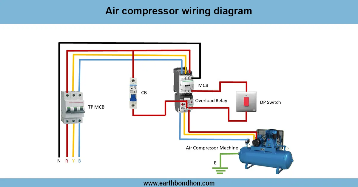 Air Compressor Wiring Circuit Diagram