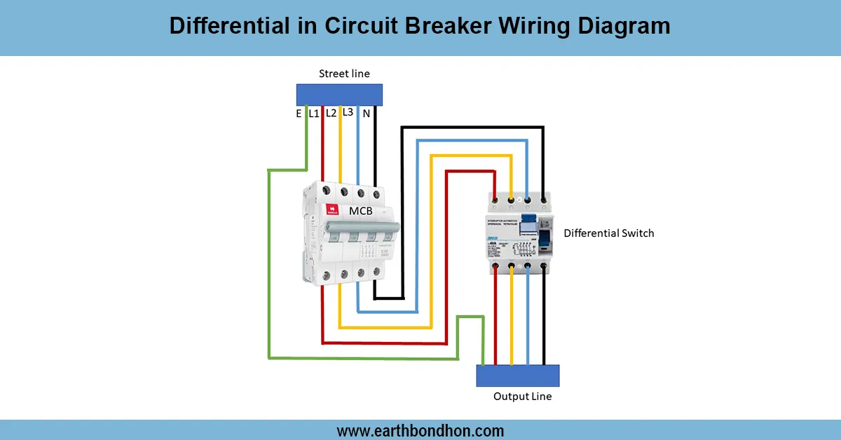 Differential in circuit breaker wiring diagram
