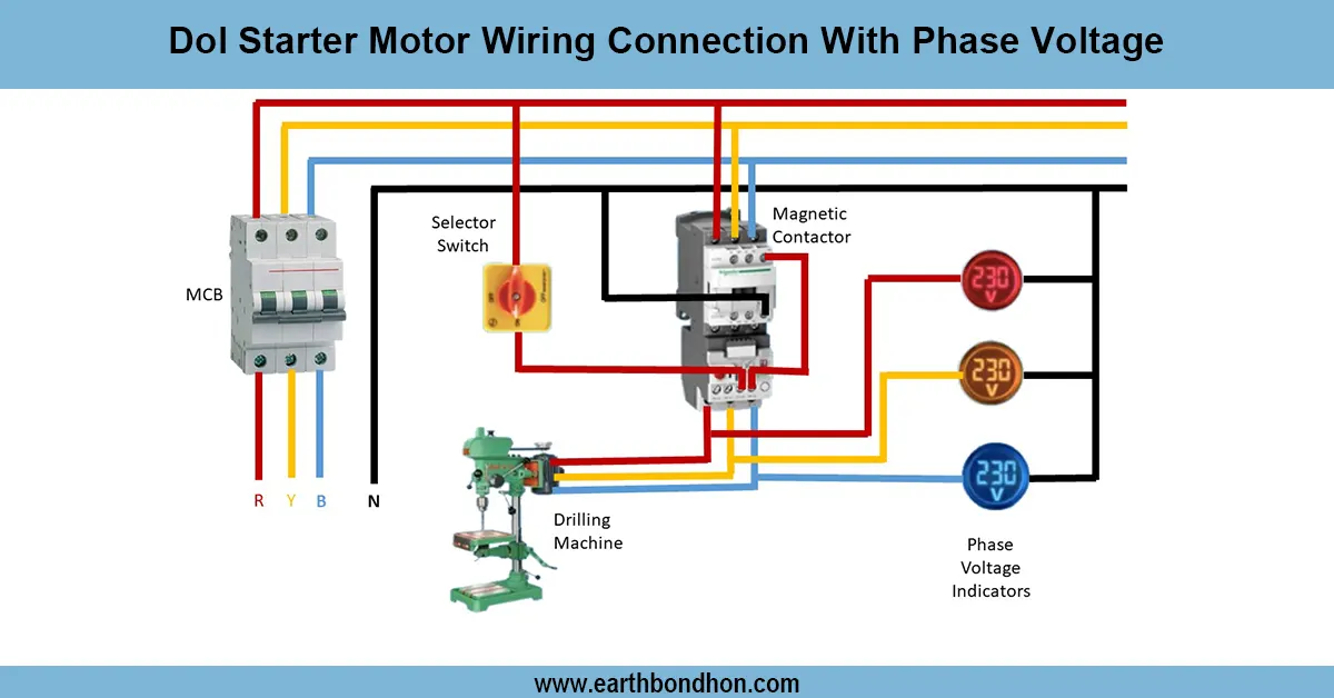 Dol Starter Control Circuit Wiring Diagram