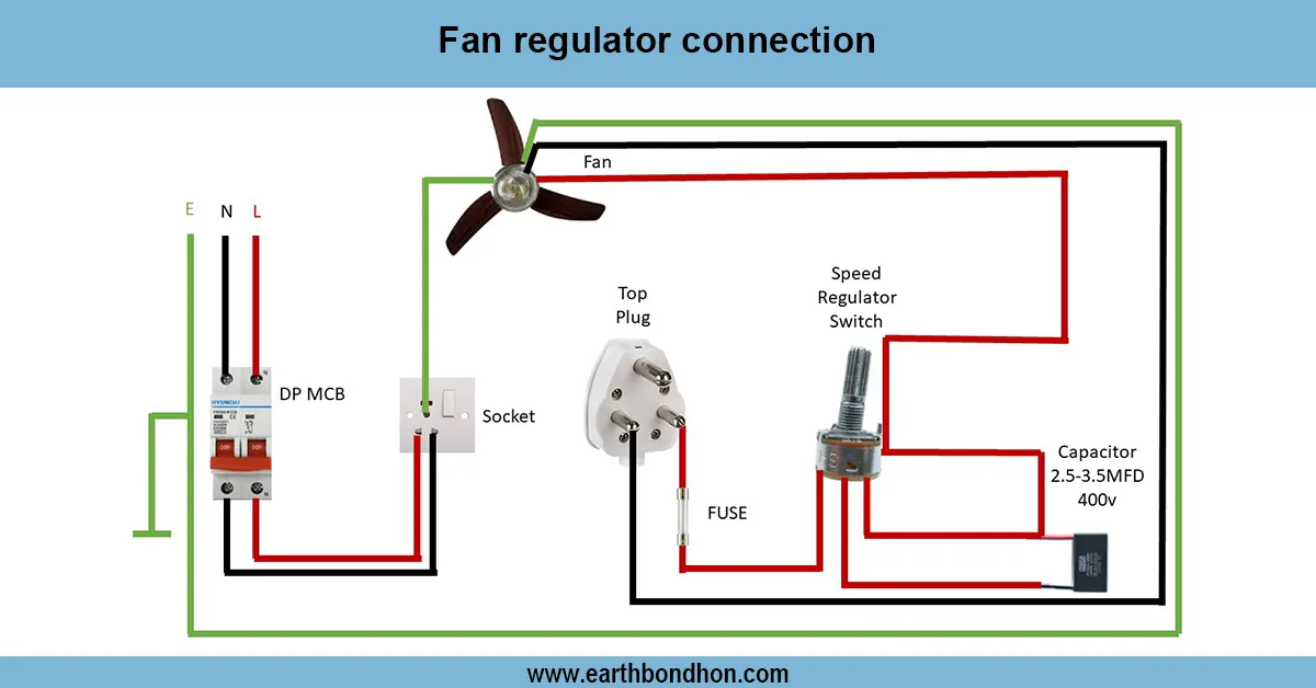 Fan Regulator Connection Circuit Diagram