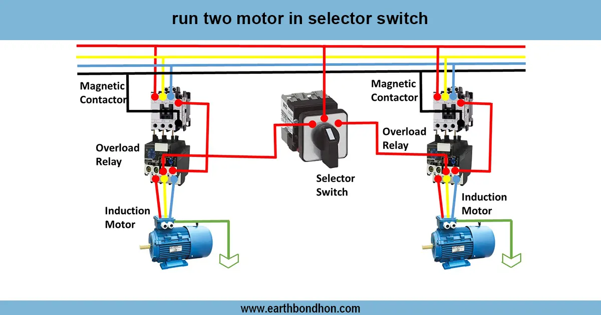 Run two motor in selector switch