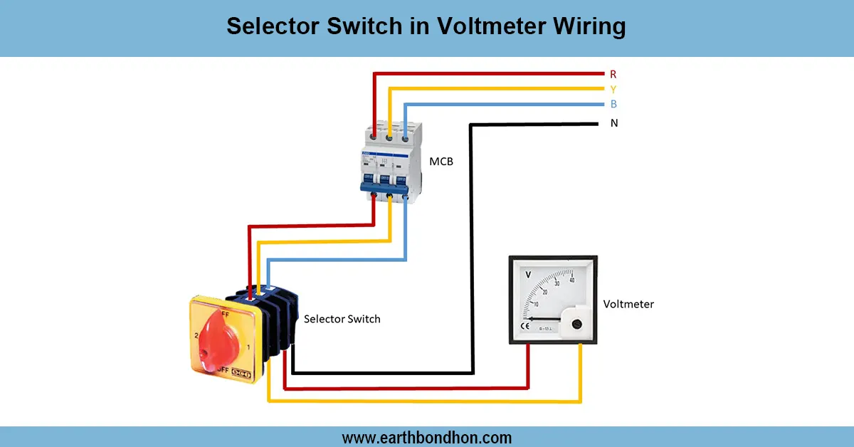 Voltmeter Connection in 3-phase Wiring