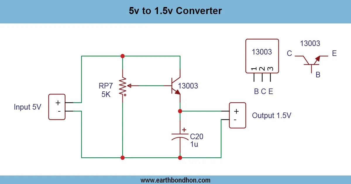 5V to 1.5V Converter Circuit