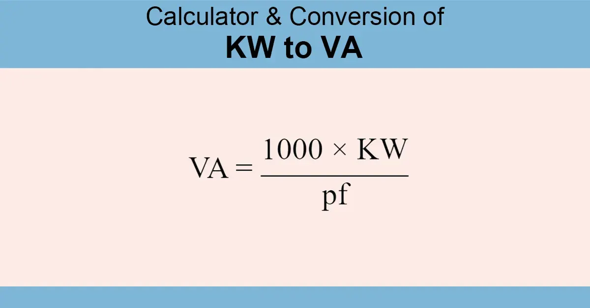 kW to VA Calculator