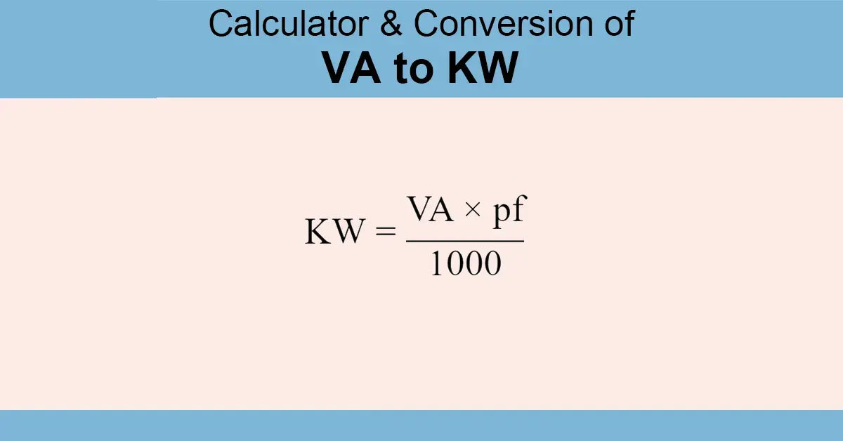 VA to kW Calculator