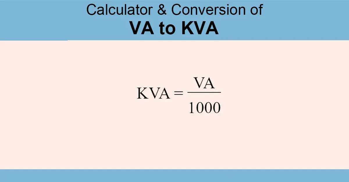 VA to kVA Calculator