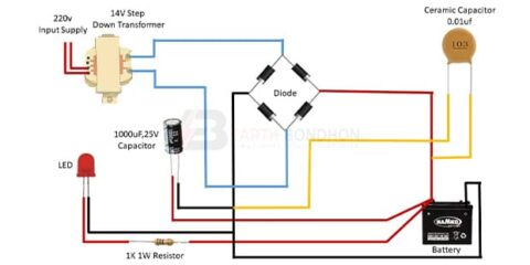 12v battery charger circuit diagram – Earth Bondhon