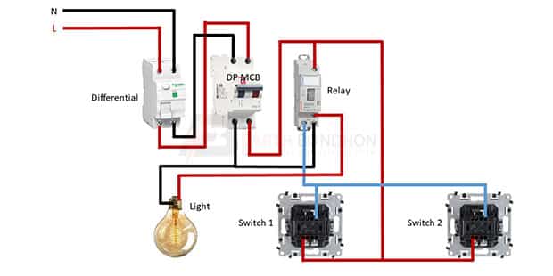 2 way light switch wiring diagram