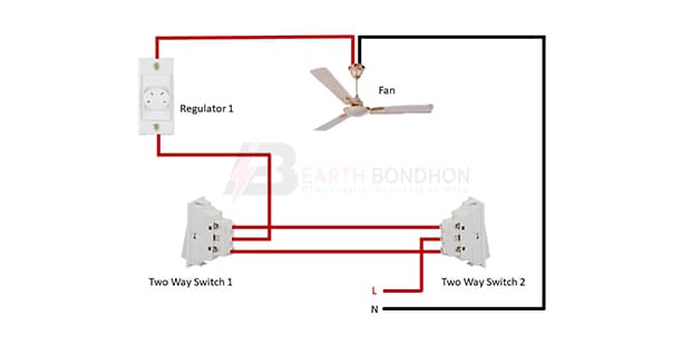 2 way switch control a fan wiring