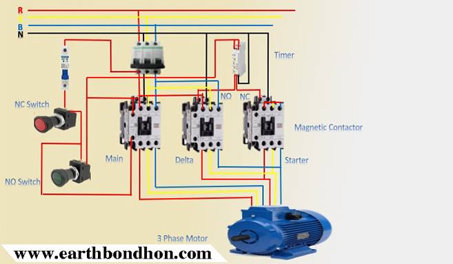 3 Phase Star Delta Motor Wiring Diagram Earth Bondhon