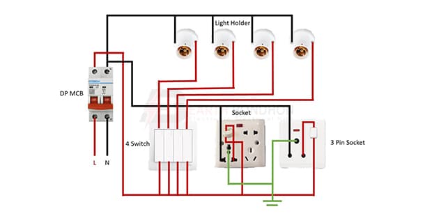 4 Switch or Holder connection Wiring