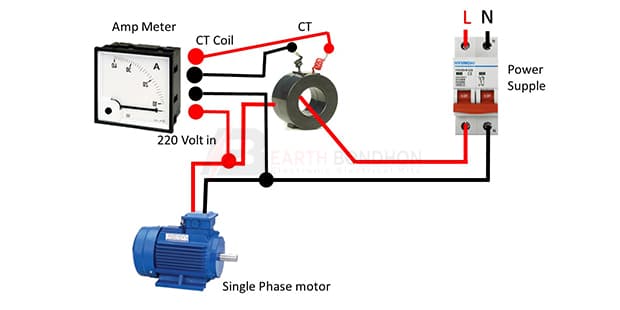 Ampere meter connection