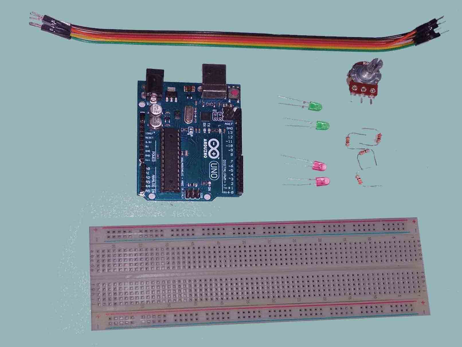 Arduino LED Police Light Sequence Demo 