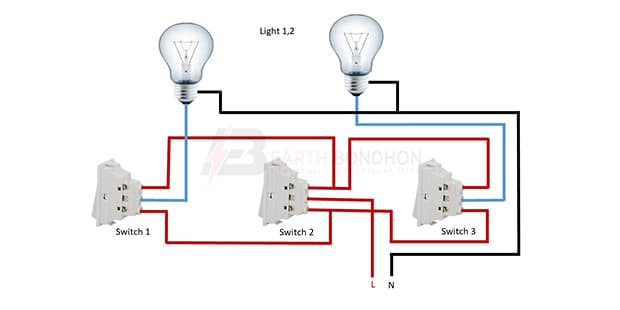 Control Light From 3 locations