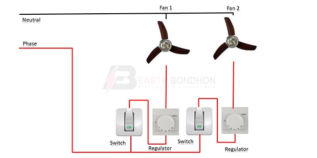 Fan connection with regulator