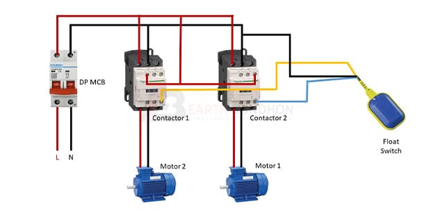 Float switch connection diagram