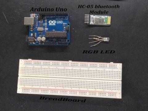 RGB LED control using Bluetooth – Earth Bondhon