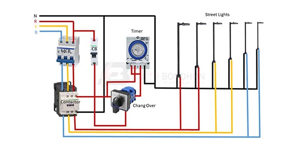 How To Make Street Light Control With Timer Wiring Diagram