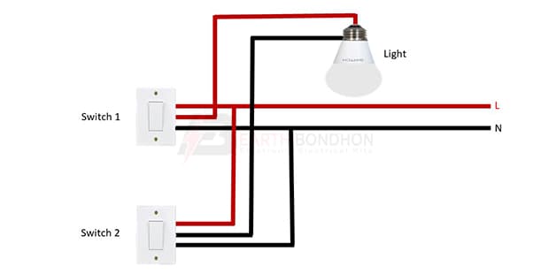 One Light controlled by Two Switches