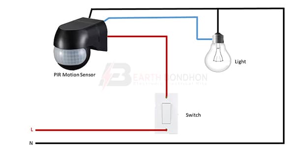 PIR Motion Sensor Light wiring diagram