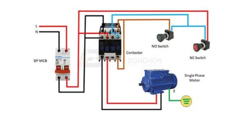 Single phase electric motor connection – Earth Bondhon