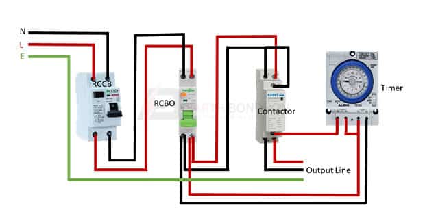 Timer and contactor wiring diagram