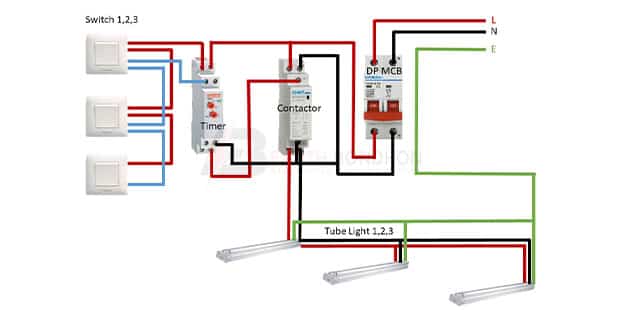 Timer contactor wiring diagram