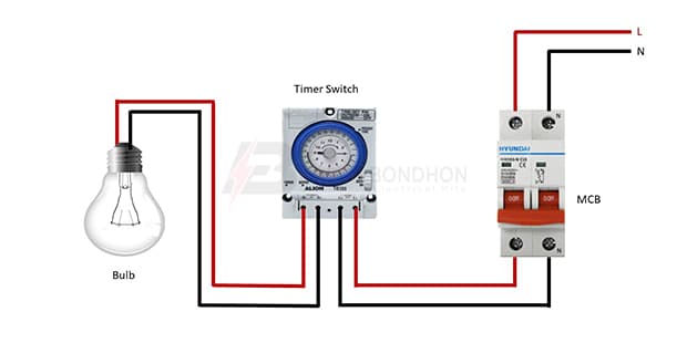Timer switch connection diagram