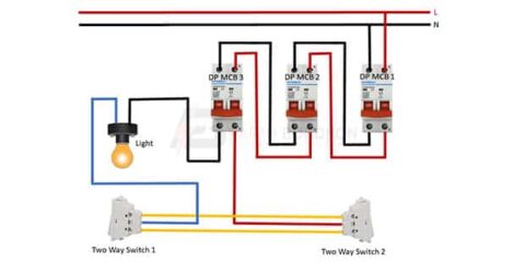 Two way light switch wiring – Earth Bondhon